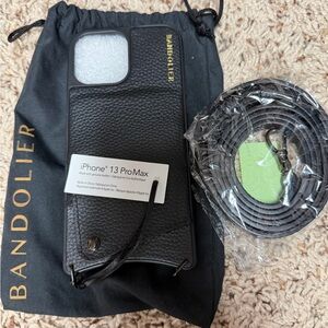 Bandolier Emma Black Crossbody Phone Case